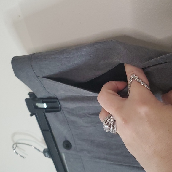 Mens Nike 9' Swim Board Shorts Size 32 Medium Grey Button Closure - Picture 2 of 11